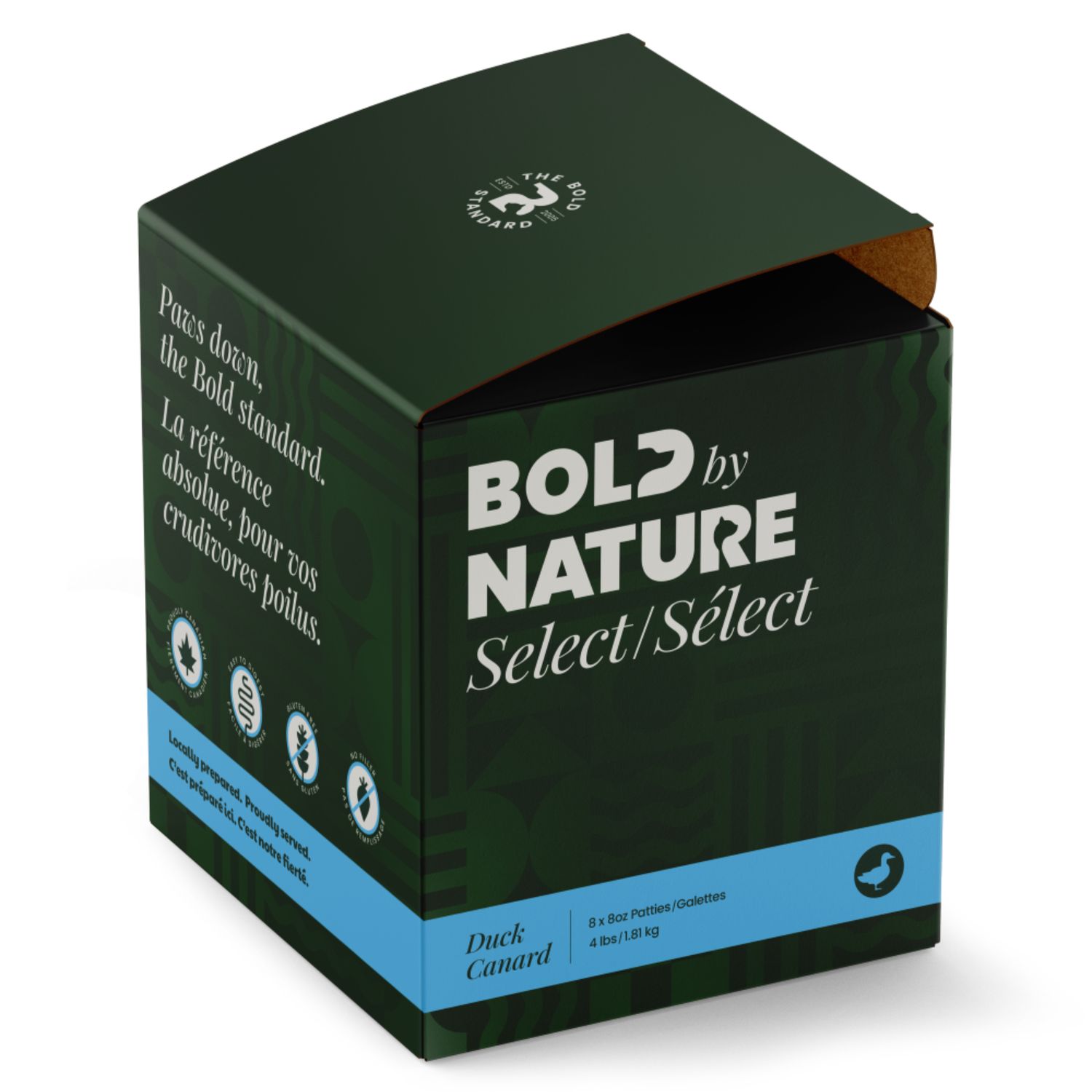 Bold by Nature Select Duck Frozen Dog Food 4 lb