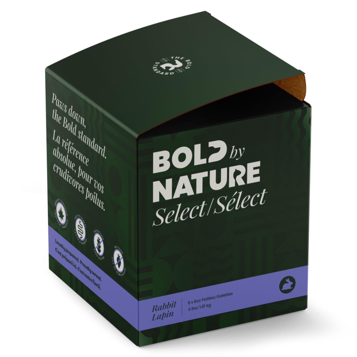 Bold by Nature Select Rabbit Frozen Dog Food 4 lb
