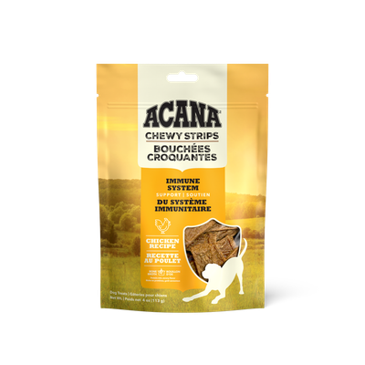 Acana Chewy Strips Immune System Support Chicken Recipe Dog Treats