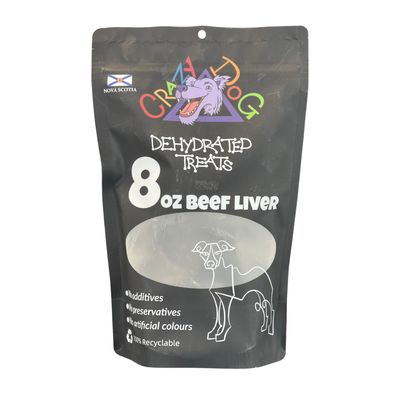 Crazy Dog Dehydrated Treats Beef Liver 8oz