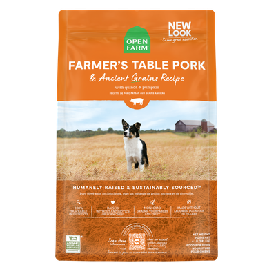 Open Farm Ancient Grains Farmer's Table Pork Recipe Dog Food