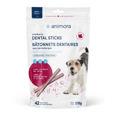 Animora Cranberry Dental Sticks For  Small Dog 42pk
