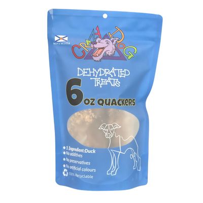 Crazy Dog Dehydrated Treats Quackers  6oz