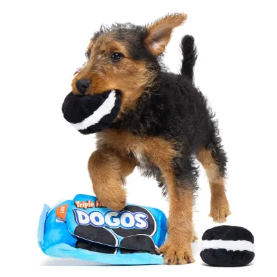 BARK Dogo Dunkers Multi-Part Squeaky Plush Dog Toy
