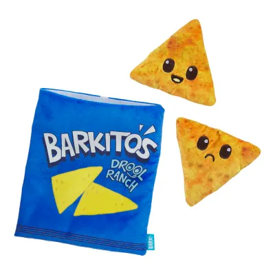 BARK Drool Ranch Chips Multi-Part Squeaky Plush Dog Toy