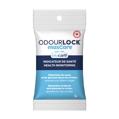 OdourLock maxCare Granules with health indicators for litter