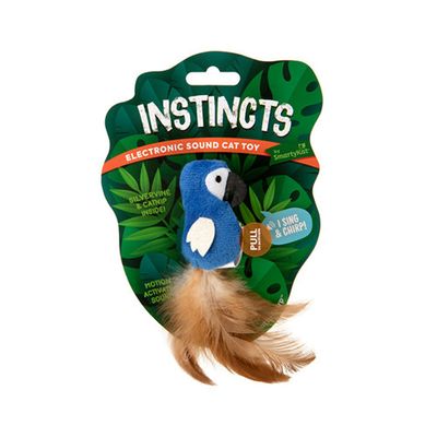 Instincts Chatty Chirp Silvervine &amp; Catnip Plush Bird Electronic Sound Cat Toy