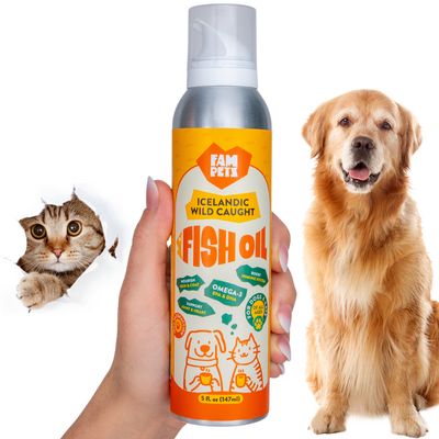 FAM PETS Wild-Caught Icelandic Fish Oil Spray 5oz