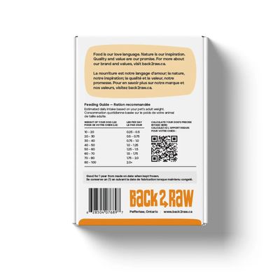 Back2Raw Complete Lamb &amp; Mackerel Blend Frozen Raw Dog Food 4lb