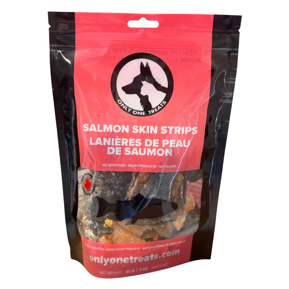 Only One Wild Pacific Salmon Skin Strips 85g