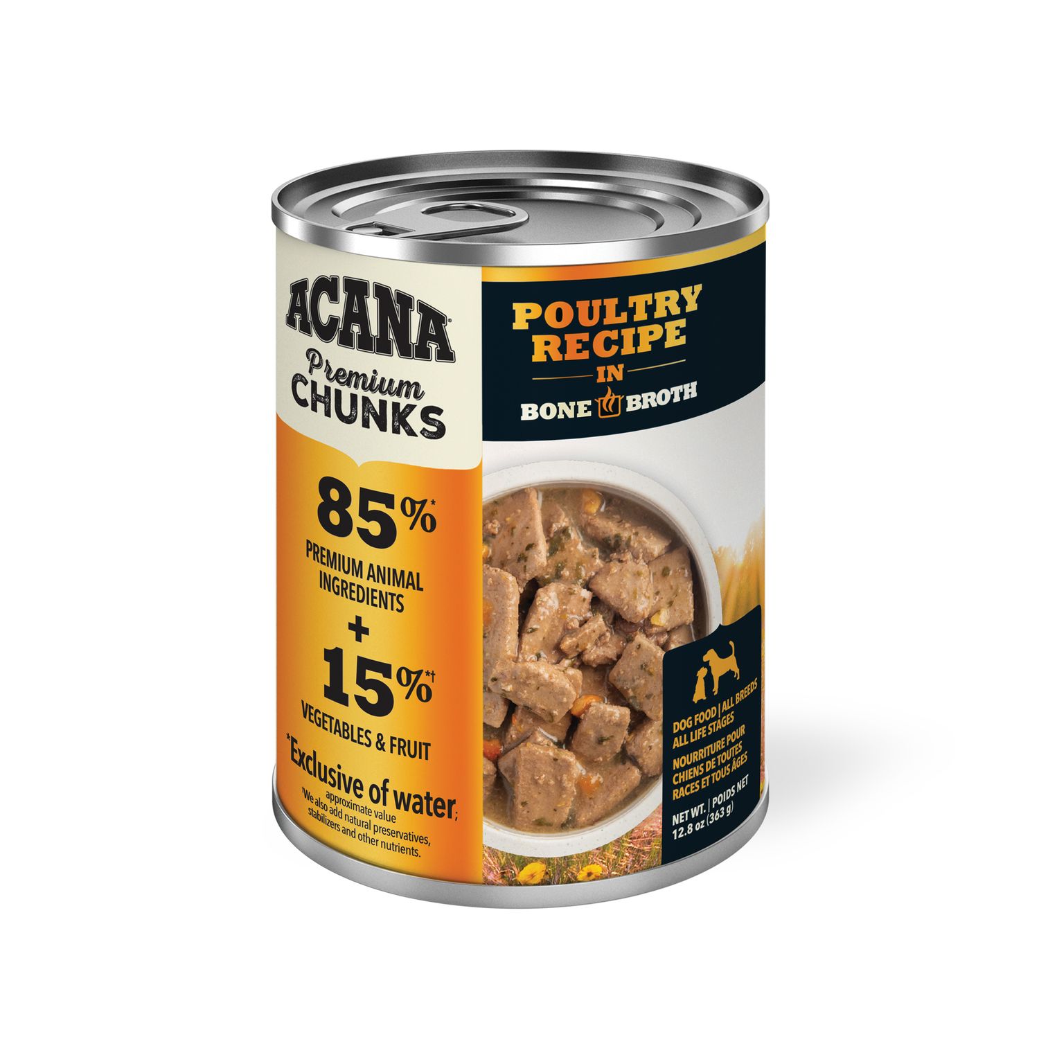 Acana Premium Chunks Poultry Recipe in Bone Broth 12.8oz