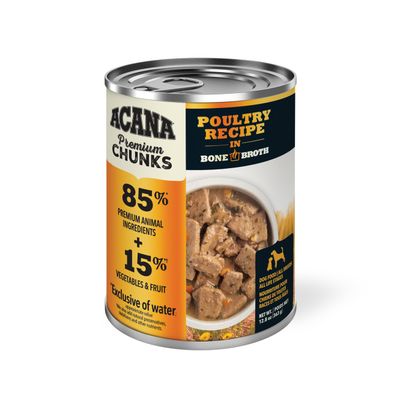 Acana Premium Chunks Poultry Recipe in Bone Broth 12.8oz