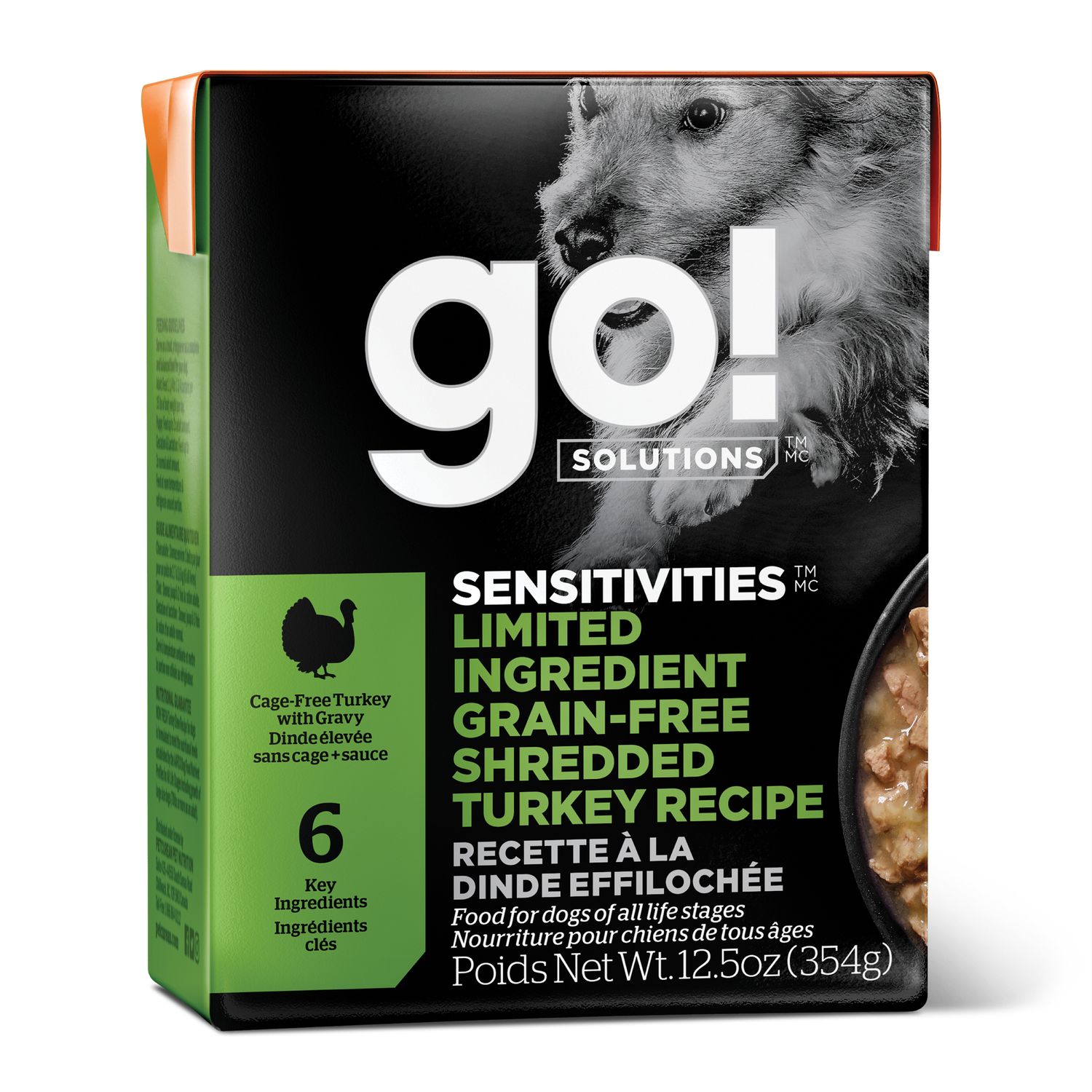 Go! Solutions Sensitivities Limited Ingredient Grain Free Shredded Turkey for dogs 12.5oz