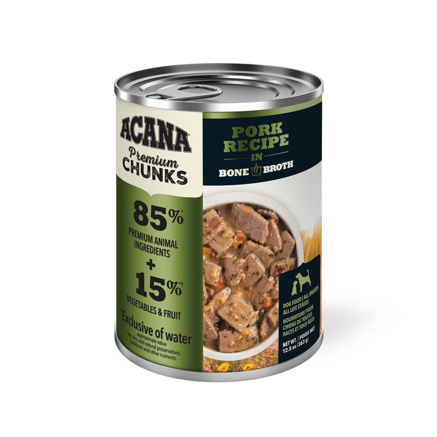 Acana Premium Chunks Pork Recipe in Bone Broth 12.8oz