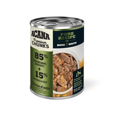 Acana Premium Chunks Pork Recipe in Bone Broth 12.8oz