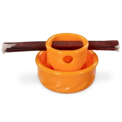 Totally Pooched by Messy Mutts Puzzle'n Play Mushroom Dog Toy Orange