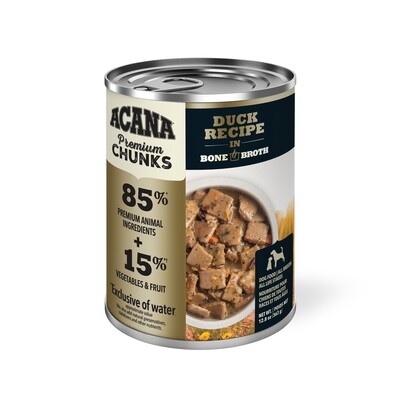 Acana Premium Chunks Duck Recipe in Bone Broth 12.8oz