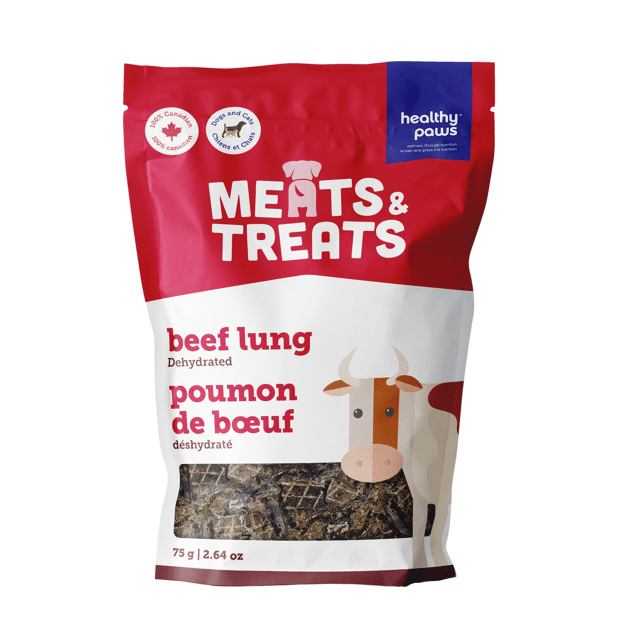 Healthy Paws Meats &amp; Treats - Dehydrated Beef Lung - 75g