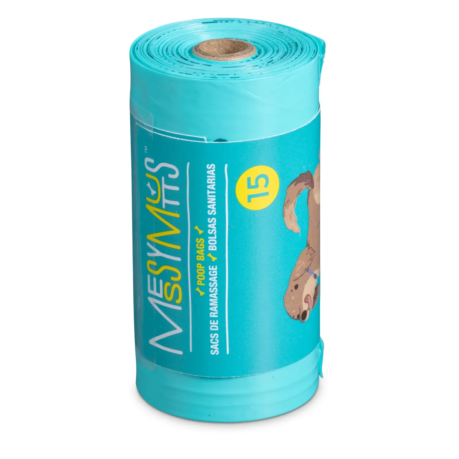Messy Mutts Advanced BioRecycle™ Dog Poop Bags, Refill Roll, 15 Bag Count