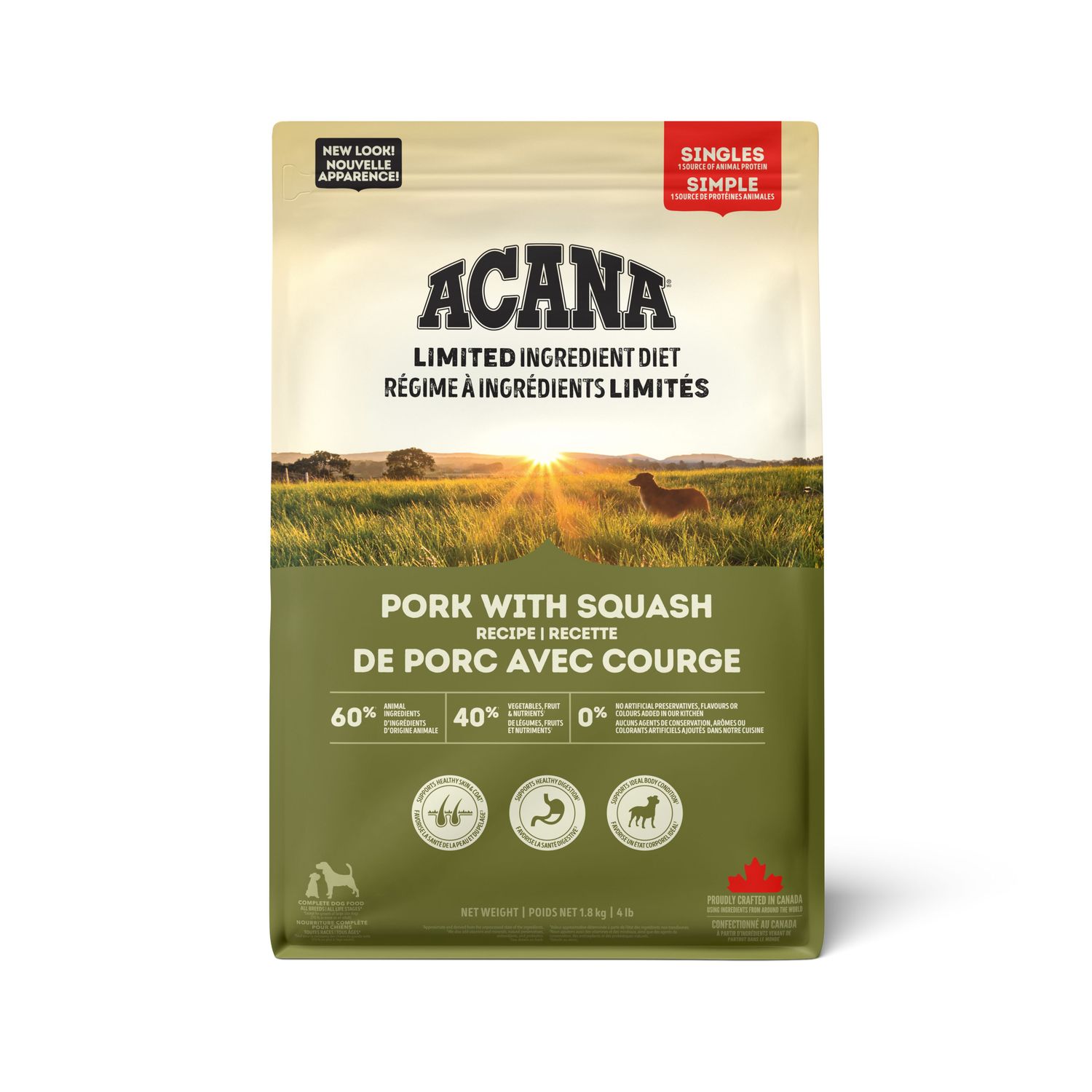 Acana Singles Pork with Squash Recipe Dog Food, Size: 4 lb