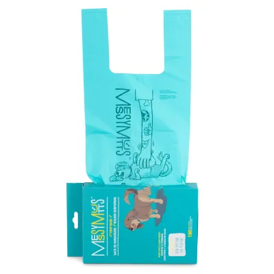 Messy Mutts Advanced BioRecycle™ Poop Bags, Easy to Tie Up Handles, 180 Bag Count