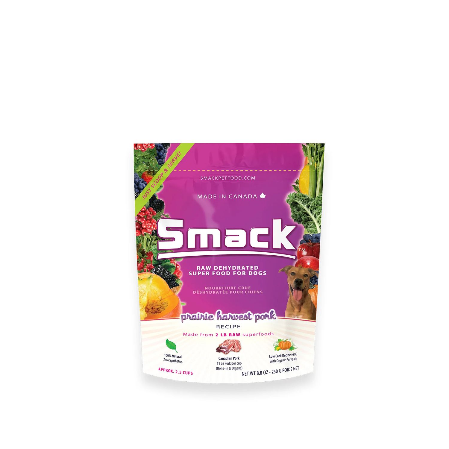 Smack Prairie Harvest Pork Dog Food, Size: 250g
