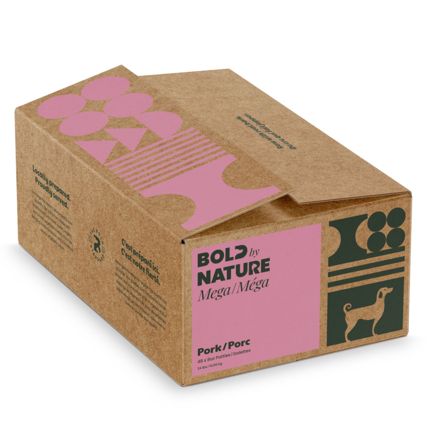 Bold by Nature Mega Pork Frozen Dog Food 24 lb