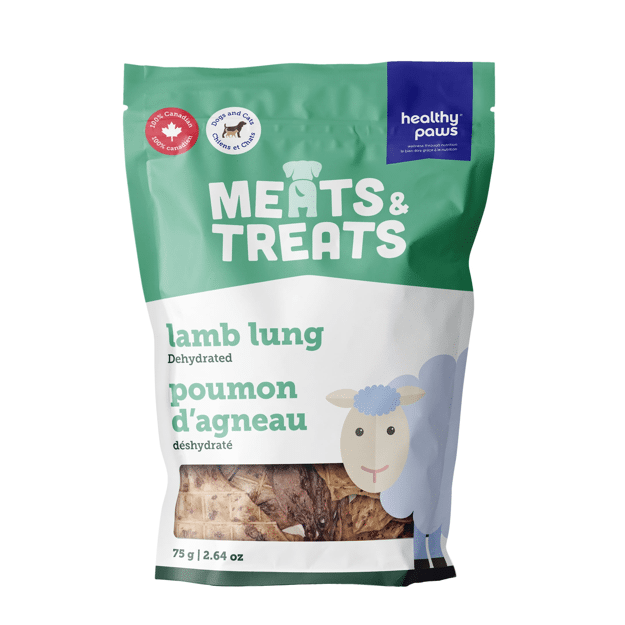 Healthy Paws Meats &amp; Treats - Dehydrated Lamb Lung - 75g