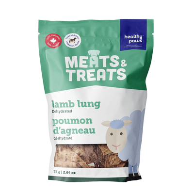 Healthy Paws Meats &amp; Treats - Dehydrated Lamb Lung - 75g