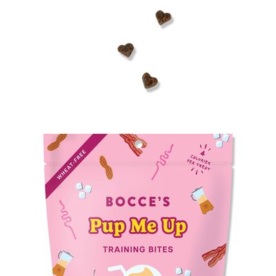Bocce's Bakery Pup Me Up Peanut Butter &amp; Bacon Recipe Training Bites Dog Treats 6oz