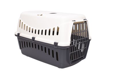 Bergamo Gipsy Large Plastic Door Pet Carrier White Dog 1pc 58x38x38cm