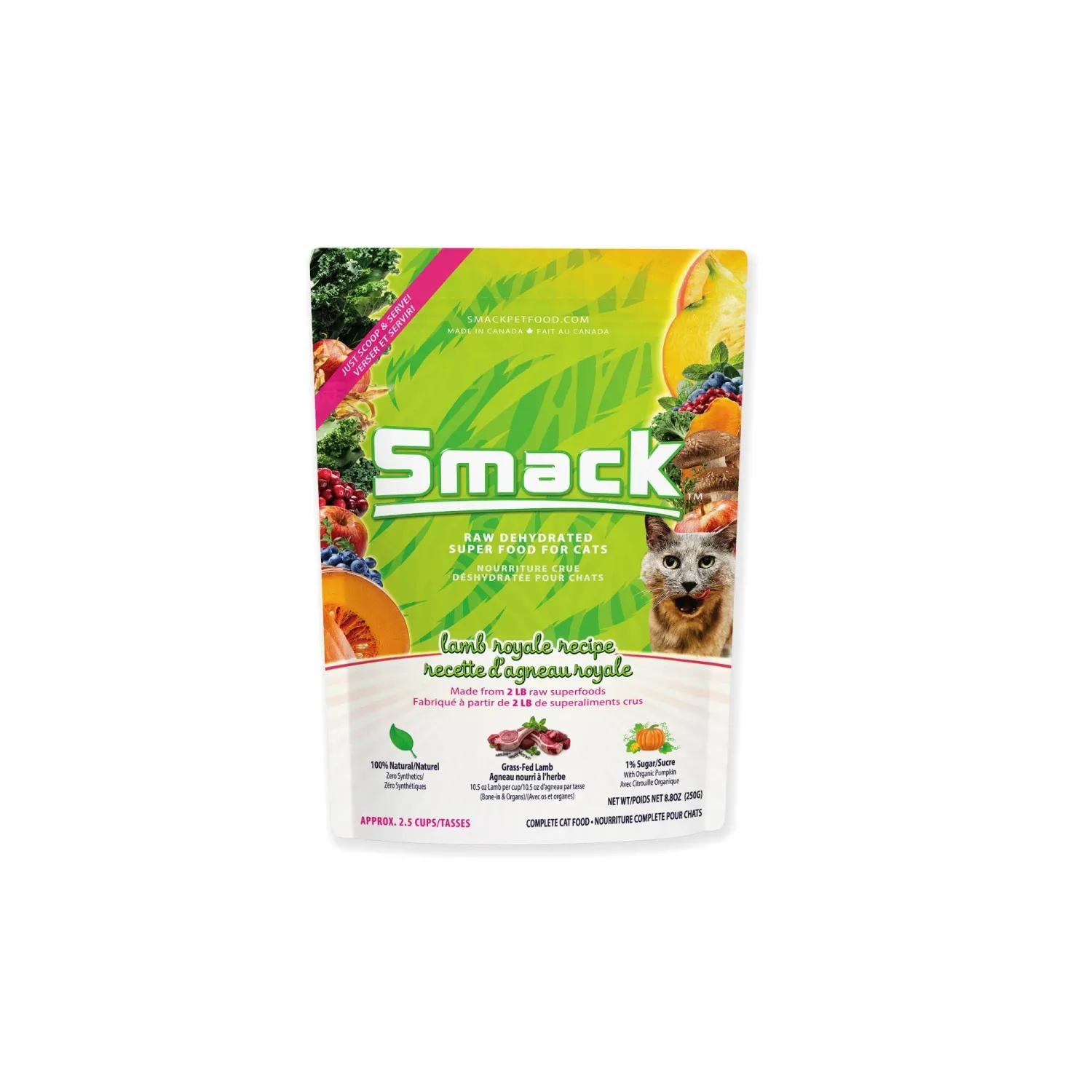 Smack Lamb Royal Cat Food, Size: 250 g