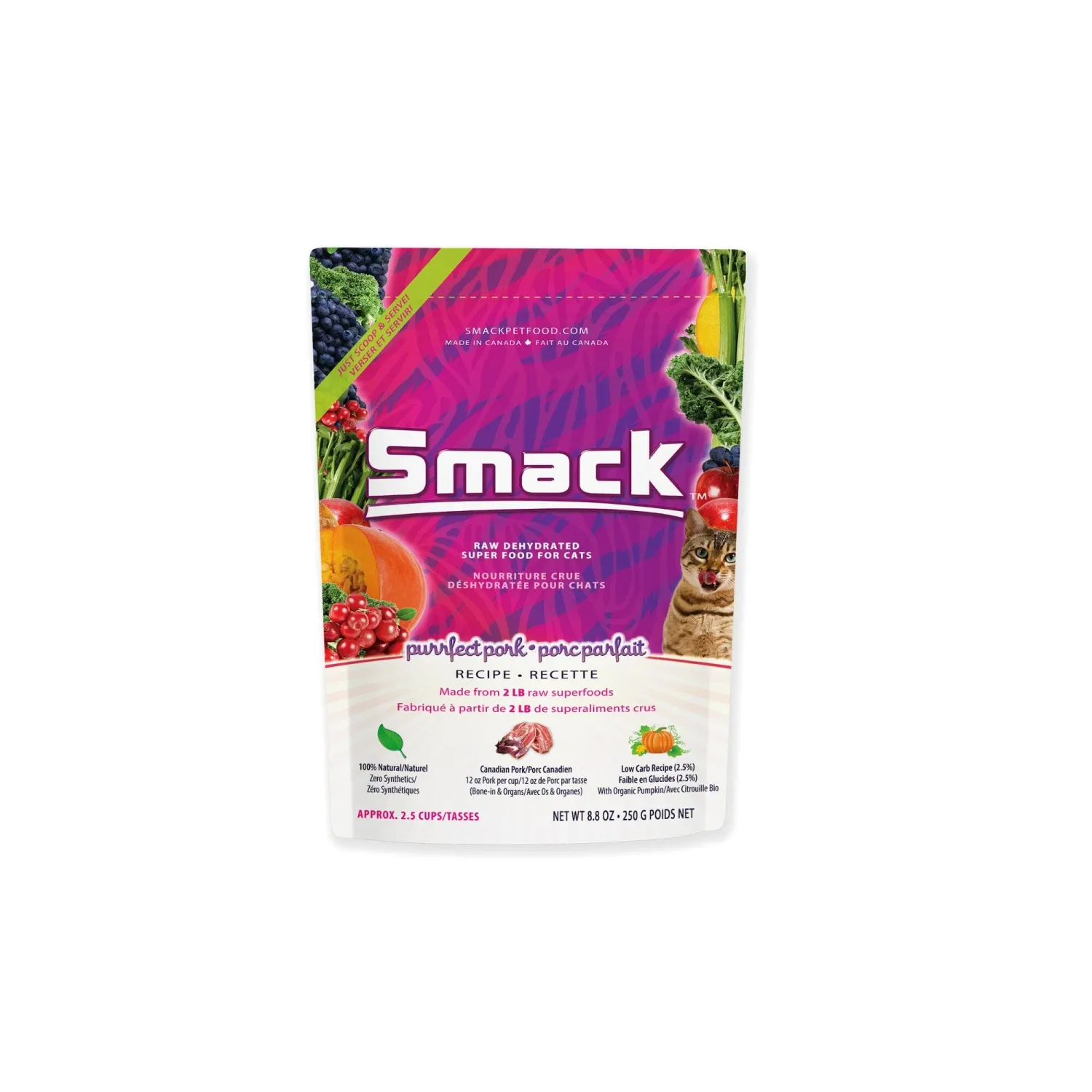Smack Purrfect Pork Cat Food, Size: 250 g