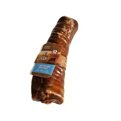 Natural Farm Jerky-Wrapped Beef Trachea 6"