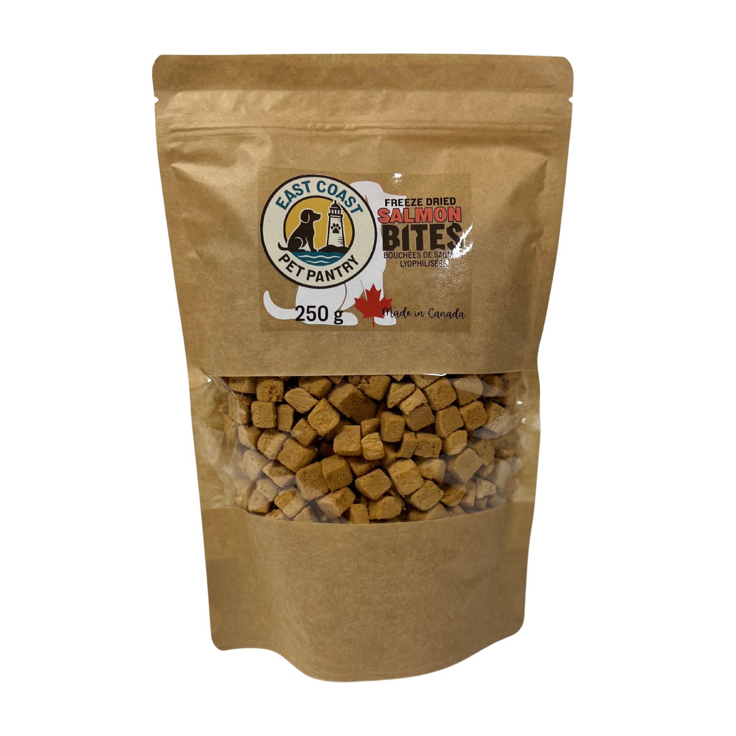 East Coast Pet Pantry Freeze-Dried Salmon Bites Dog Treats, Size: 250g