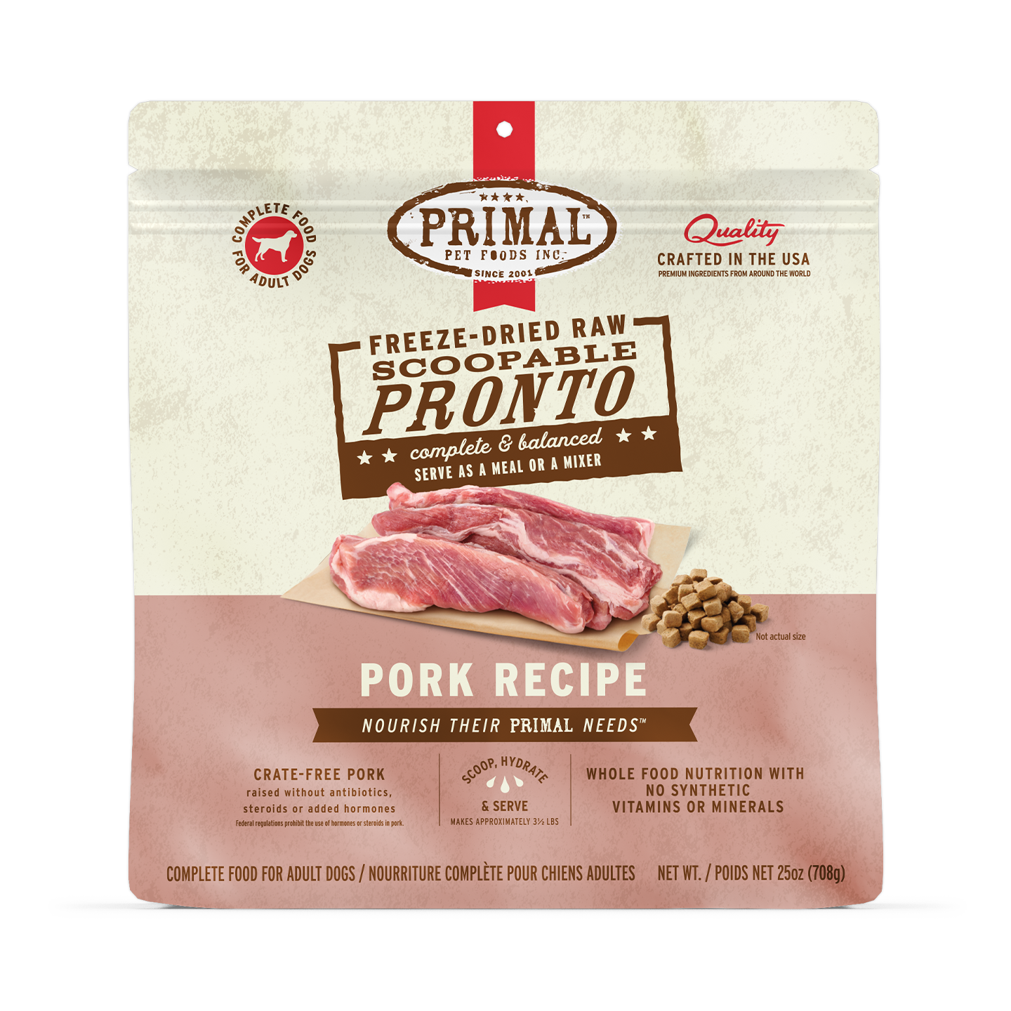 Primal Freeze Dried Raw Pronto Pork Recipe 25oz
