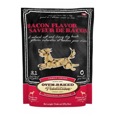 Oven-Baked Tradition Soft And Chewy Bacon Flavour Dog Treats 8oz