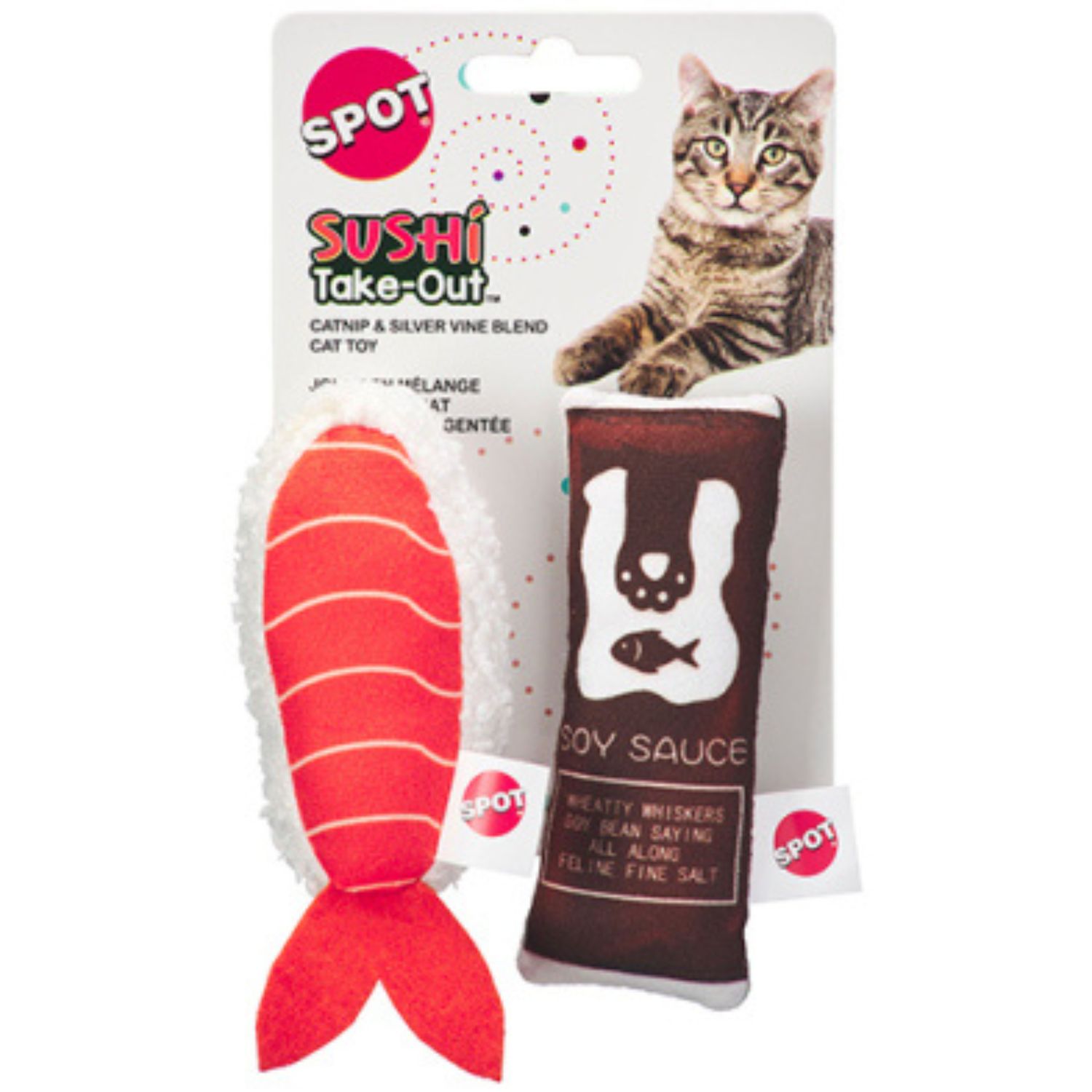 Spot Sushi Take Out Cat Toy 2pk