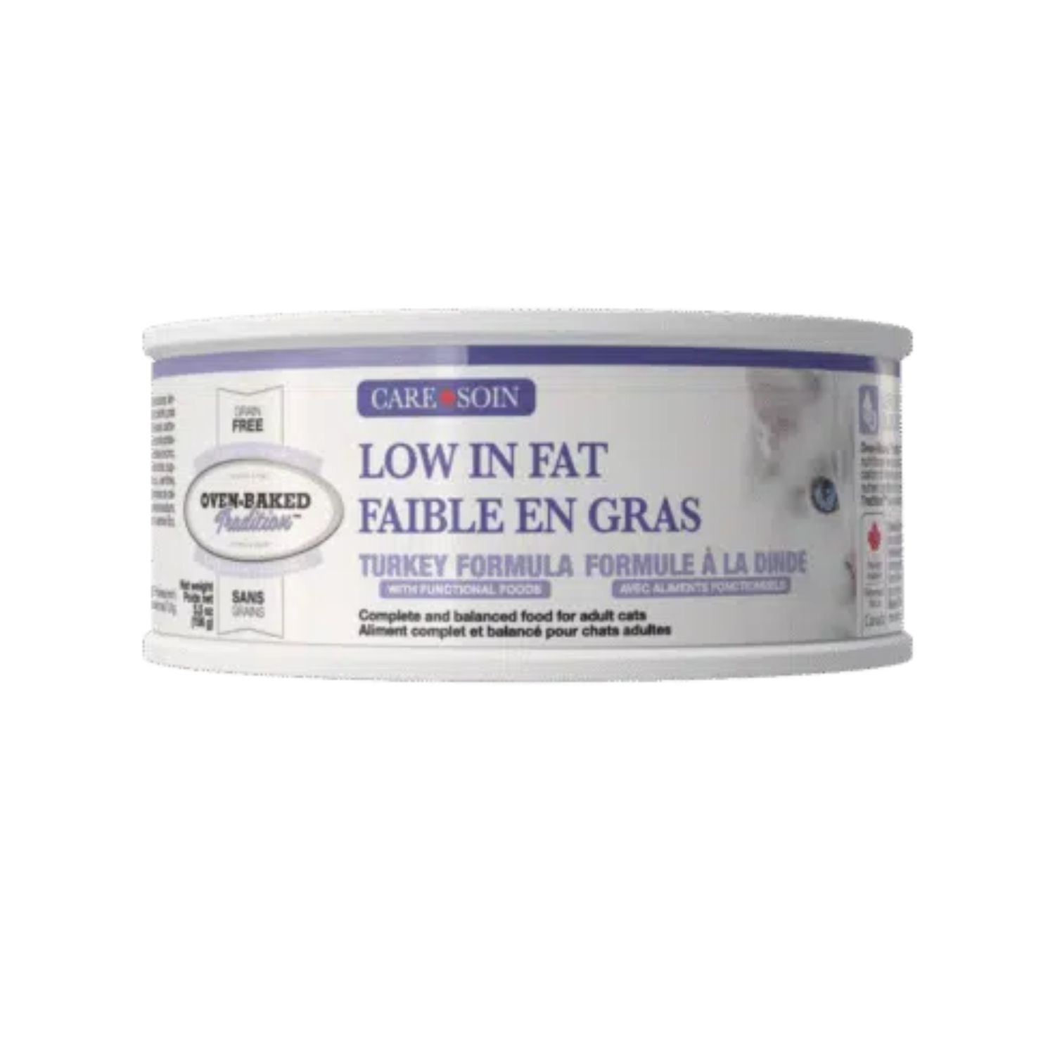 Oven-Baked Tradition Grain Free Care Low In Fat Turkey Pate Cat 5.5oz