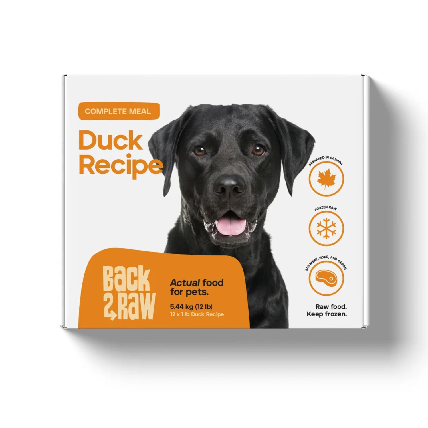 Back2Raw Complete Duck Recipe Frozen Raw Dog Food 12lb