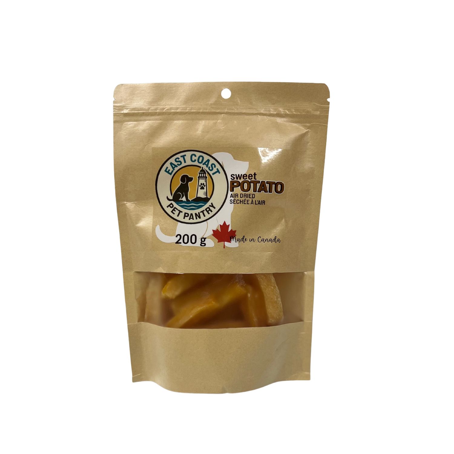 East Coast Pet Pantry Air-Dried Sweet Potato Dog Treats, Size: 200g