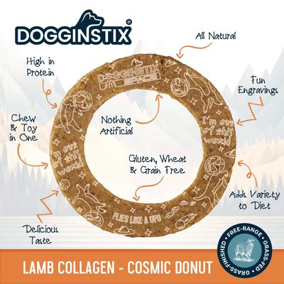 Dogginstix Lamb Collagen Cosmic Donut