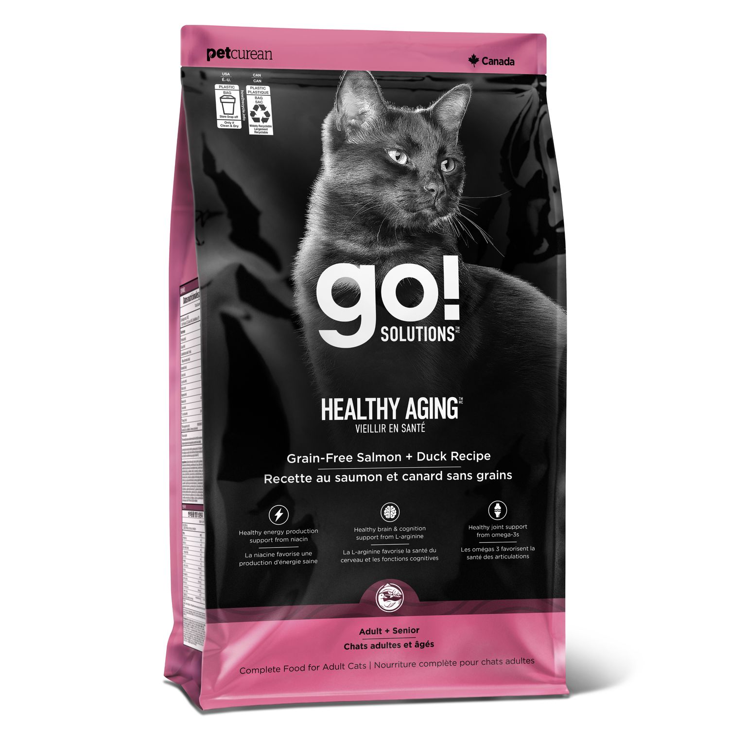 Go! Solutions ​Healthy Aging Grain-Free Salmon + Duck Recipe for cats