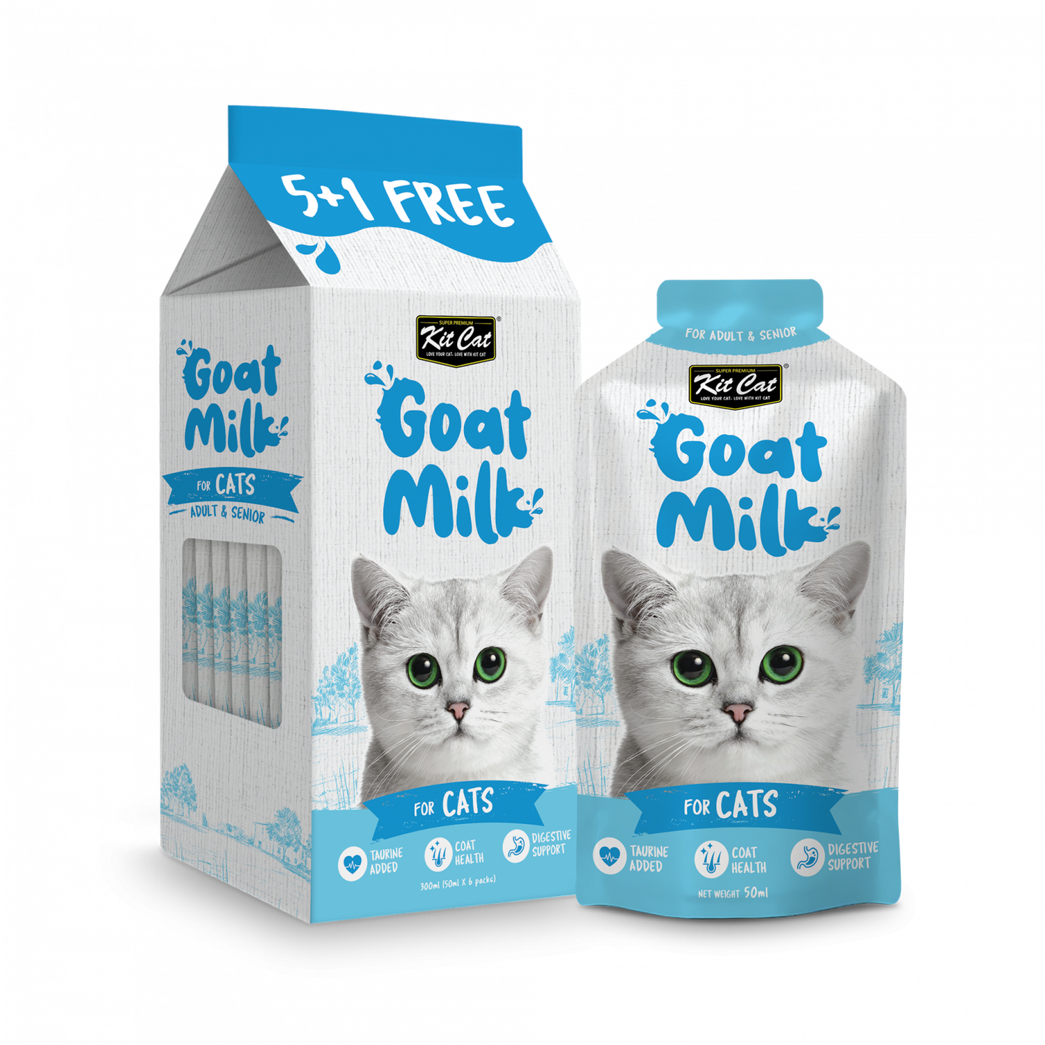 Kit Cat Goat Milk for Cats 6x50ml