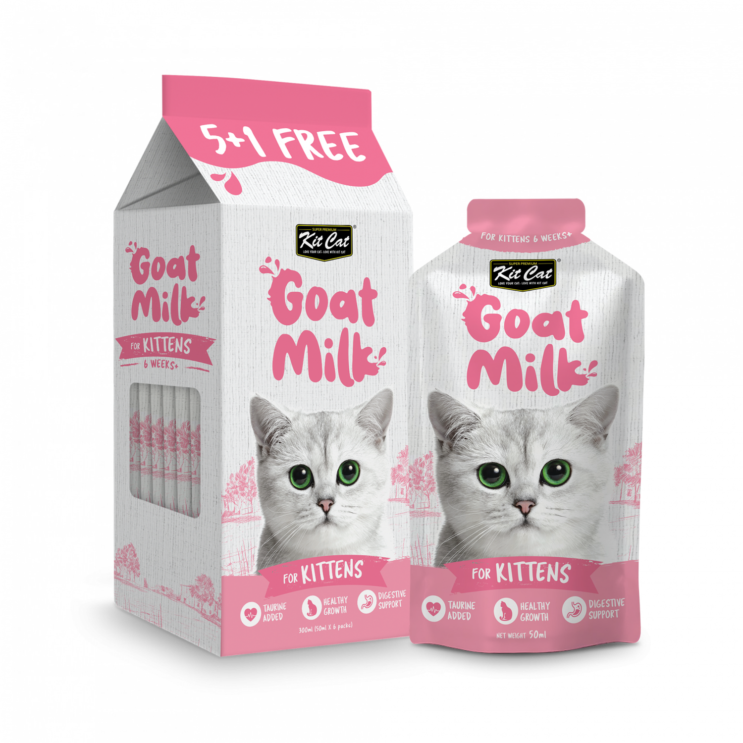 Kit Cat Goat Milk for Kittens 6x50ml