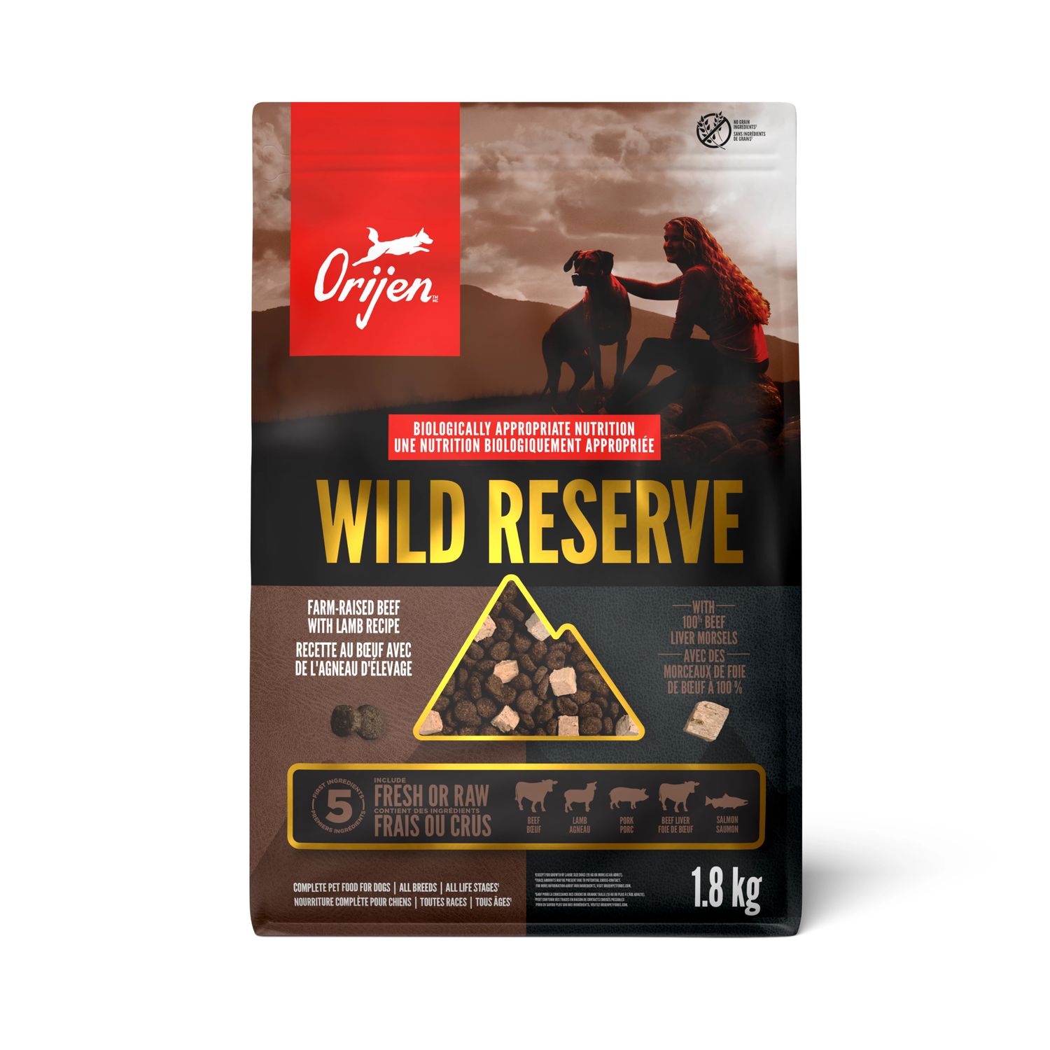 Orijen Wild Reserve Farm-Raised Beef &amp; Lamb Recipe Dog Food
