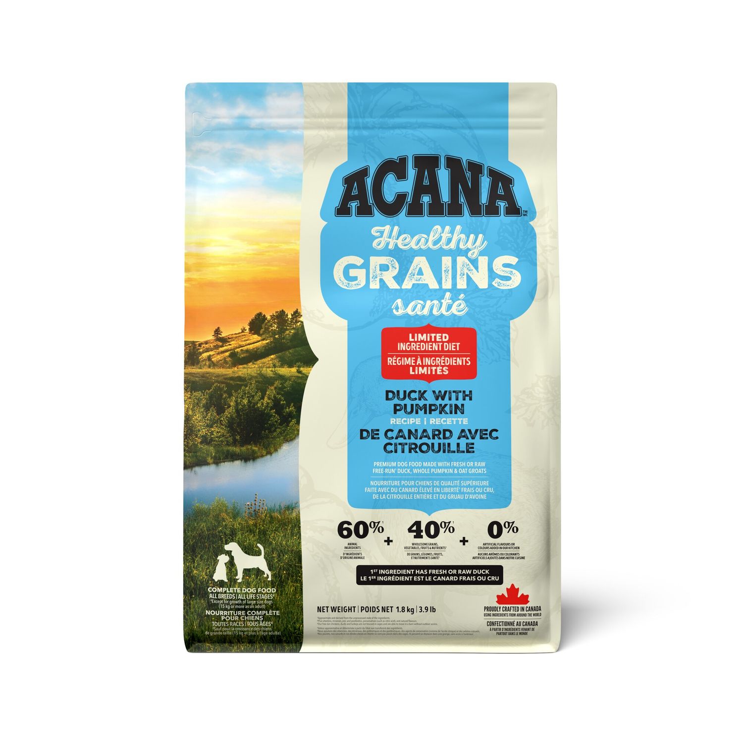 Acana Healthy Grains Duck &amp; Pumpkin Recipe Adult Dog Food