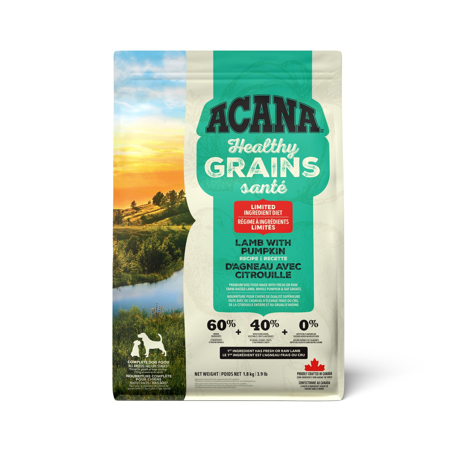 Acana Healthy Grains Lamb &amp; Pumpkin Recipe Adult Dog Food
