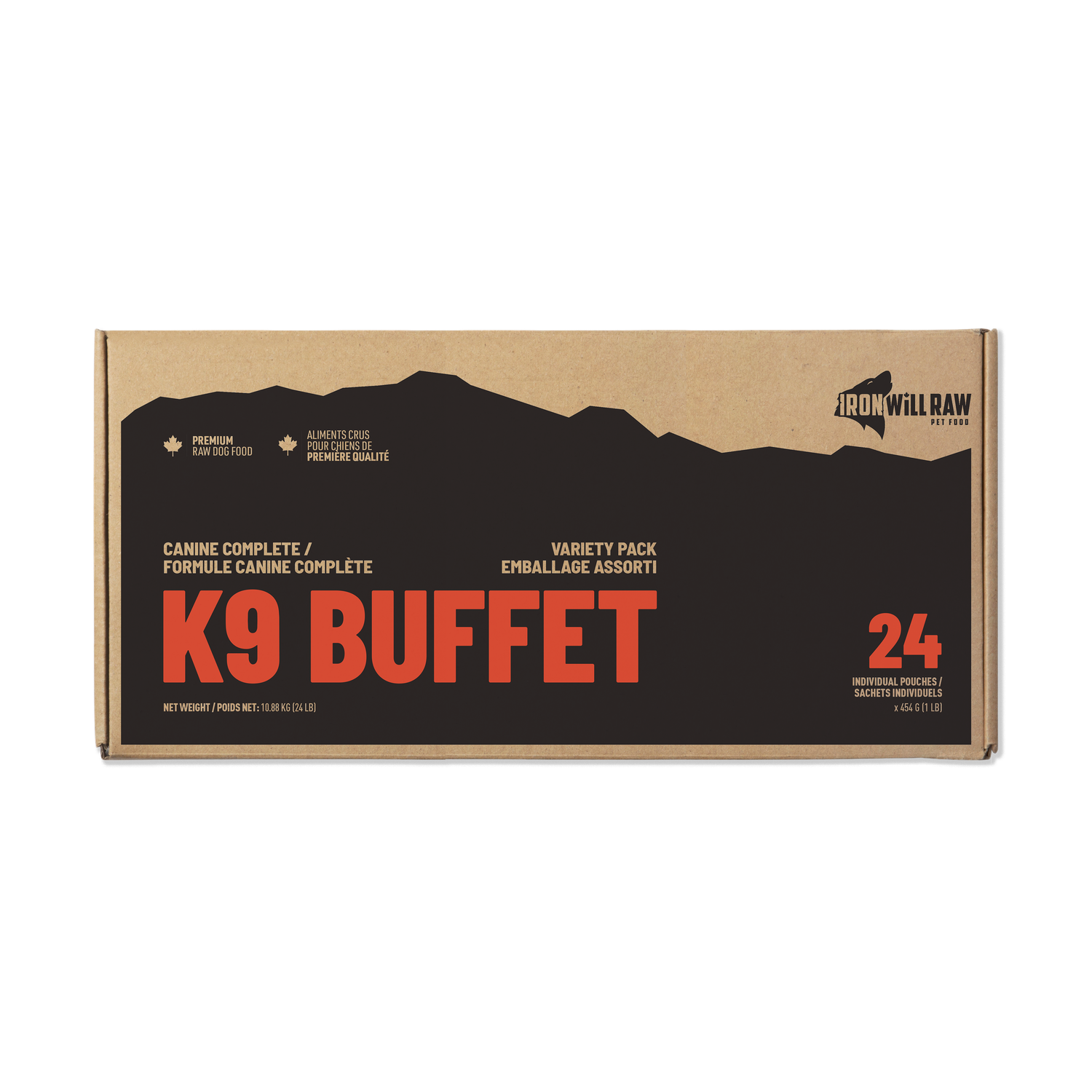 Iron Will Raw Canine Complete K9 Buffet Frozen Dog Food 24lb