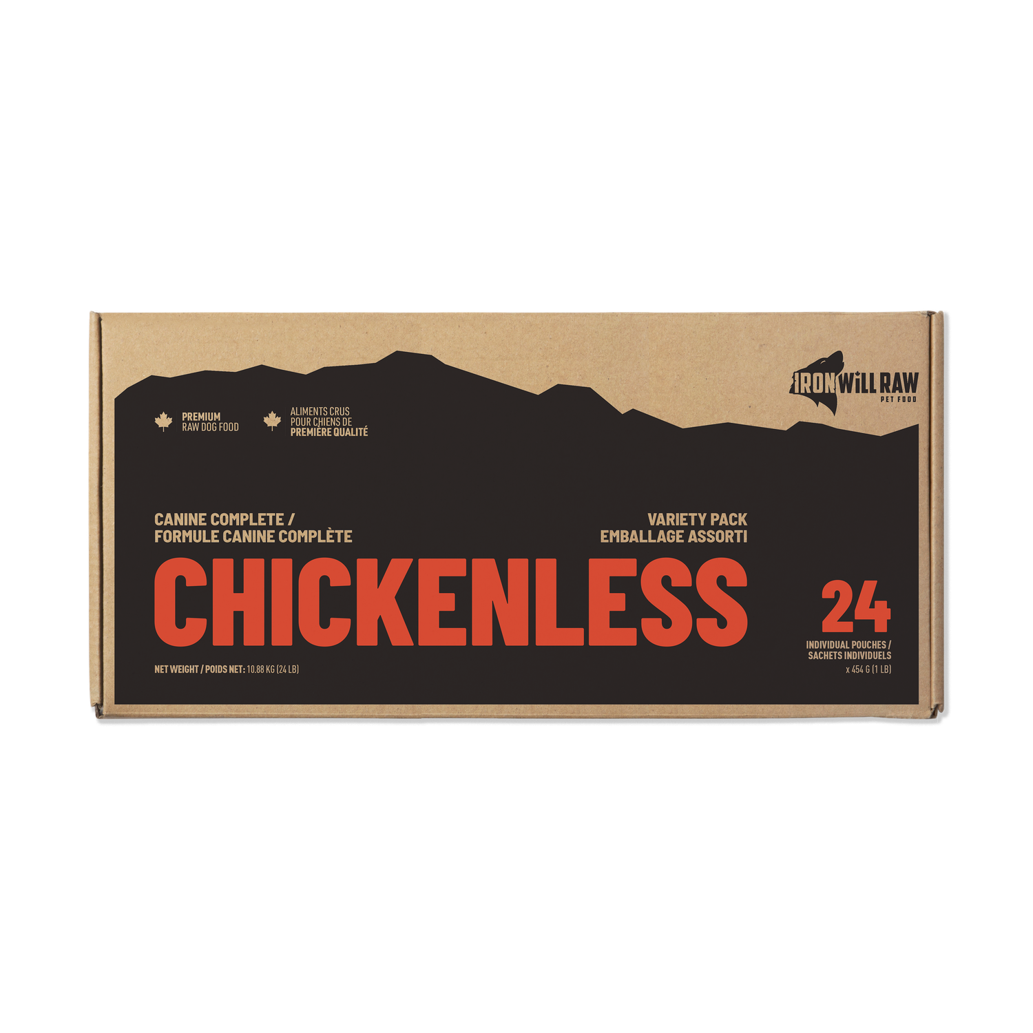 Iron Will Raw Canine Complete Chickenless Feast Frozen Raw Dog Food 24lb